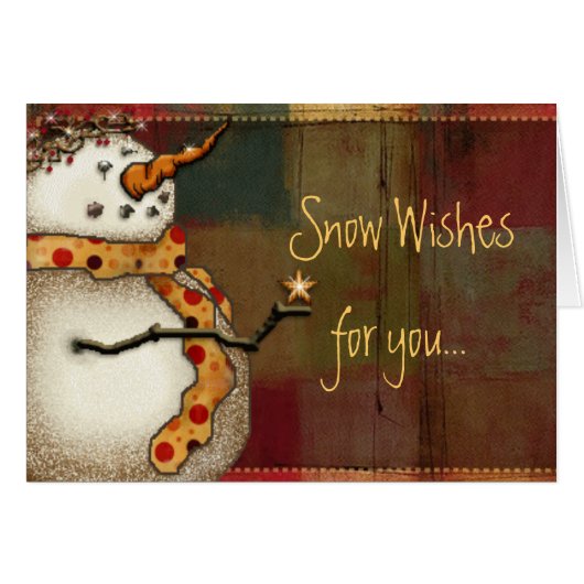 Snow Wishesfor you... Cards (Front Horizontal)
