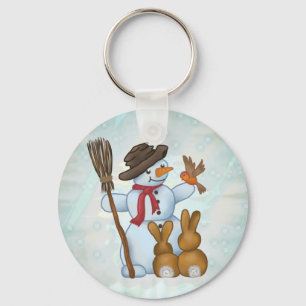Snow with animals  keychain