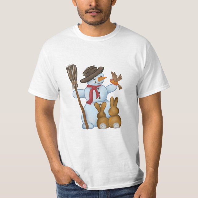 Snow with animals T-Shirt (Front)