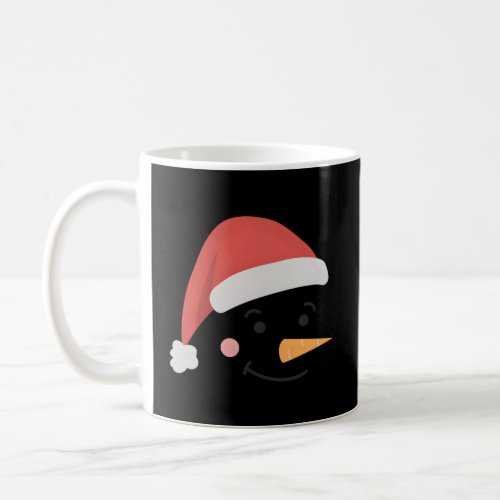 Snow With Carrot Nose And Red Santa  Coffee Mug