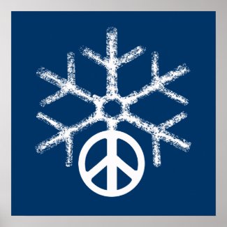 Snow with peace poster