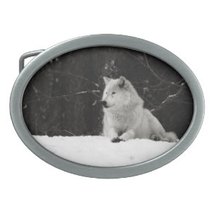 Snow Wolf Belt Buckle