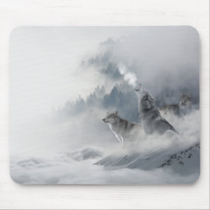 Snow Wolf Mouse Pad