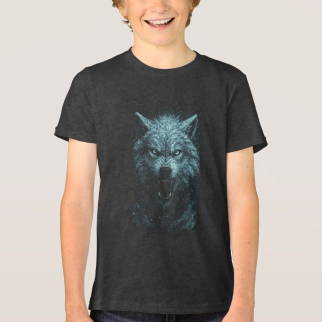 Snow wolf Tri-Blend shirt (Front)