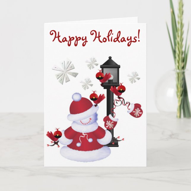 Snow Woman Christmas Card (Front)