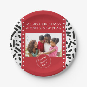 Snow Xmas Stationary and Gifts Paper Plates