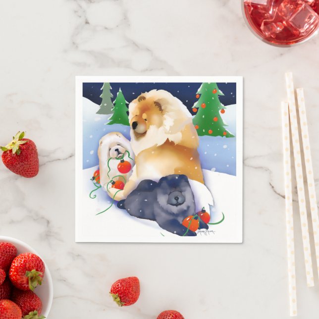 SNOWBABIES Chow 2020 Holiday napkins (Insitu)