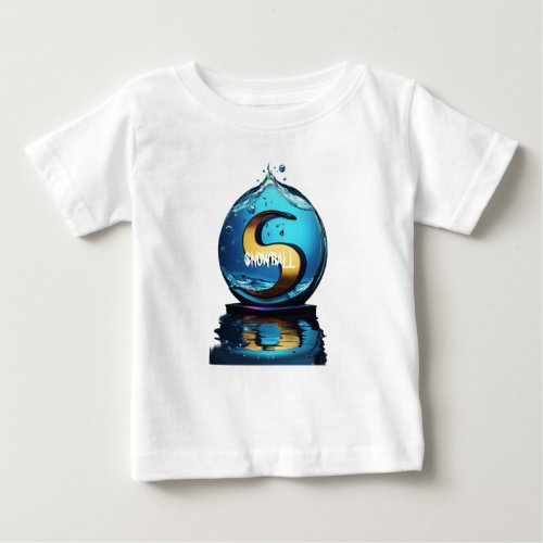 Snowball 3D Water Bubble Art Baby T_Shirt