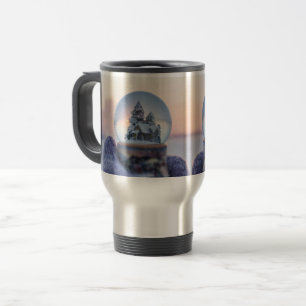 Snowball Christmas tree winter snowfall Travel Mug