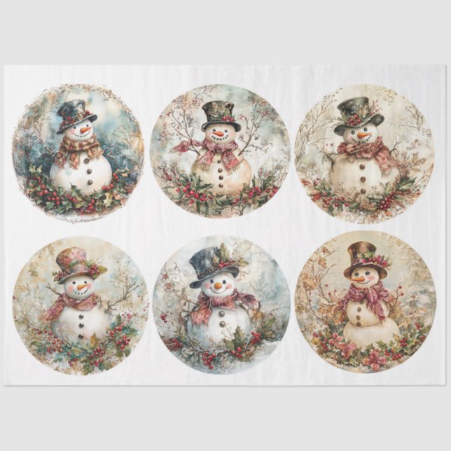 Snowball Coaster Rounds Tissue Paper (Front)