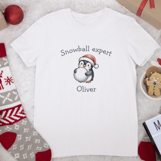Snowball Expert Cute Penguin Christmas Tri-Blend Shirt (Creator Uploaded)