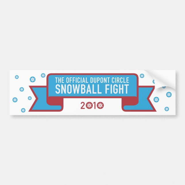 Snowball fight bumper sticker (Front)