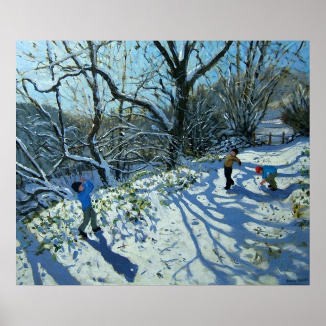 Snowball fight Derbyshire Poster (Front)