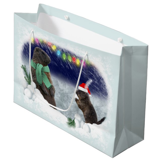 Snowball Fight Gift Bag (Front Angled)