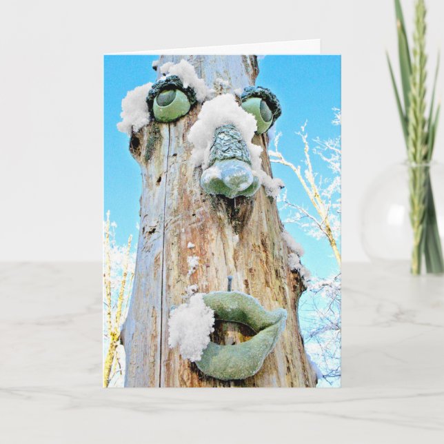 Snowball fight holiday card (Front)