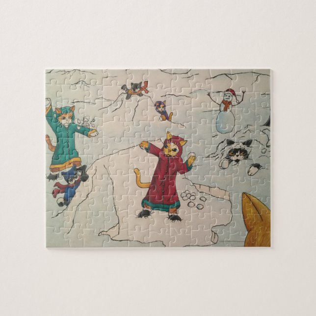 Snowball Fight Jigsaw Puzzle (Horizontal)