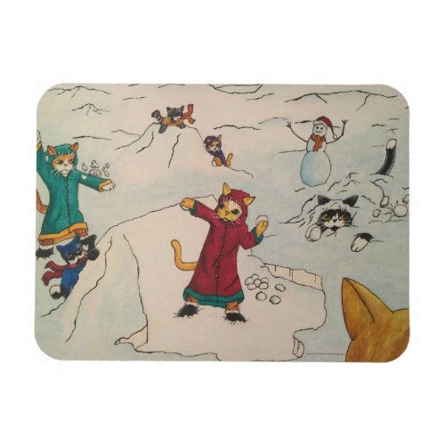 Snowball Fight Magnet