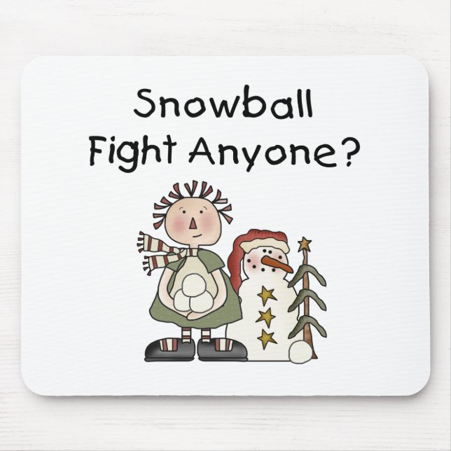 Snowball Fight Tshirts and Gifts Mouse Pad (Front)