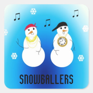 Snowballers - Rapping Snowmen Square Sticker