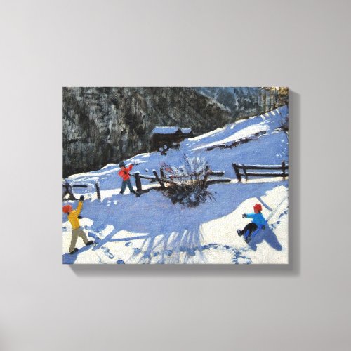 Snowballers Zermatt Canvas Print
