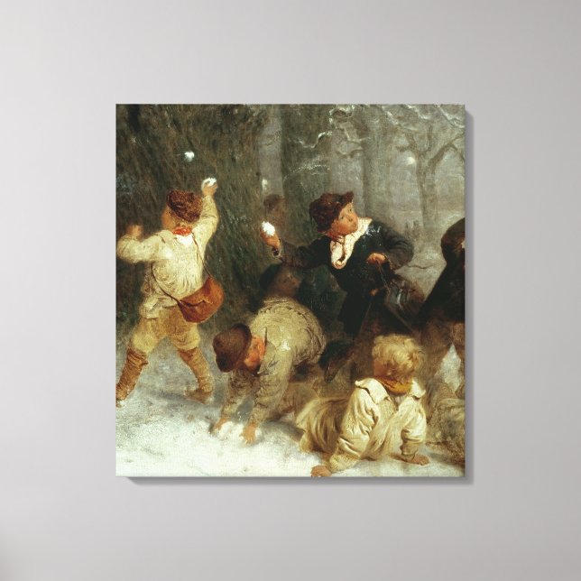 Snowballing, 1865 canvas print (Front)