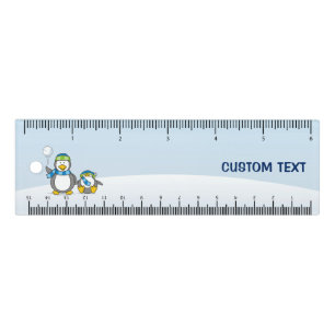 Snowballing penguins 6 inch Ruler