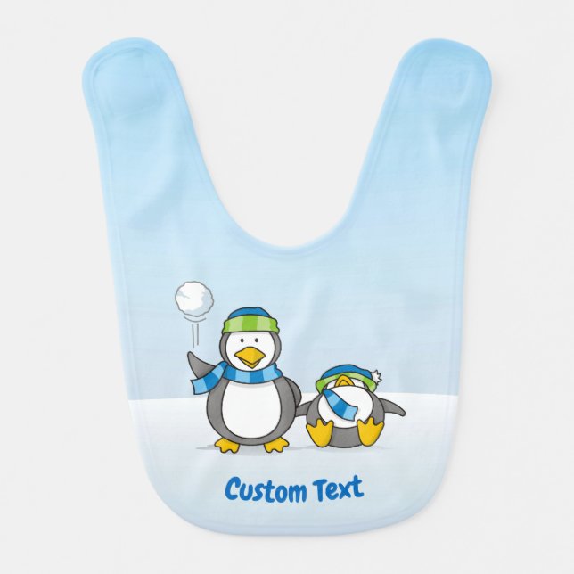 Snowballing Penguins bib (Front)