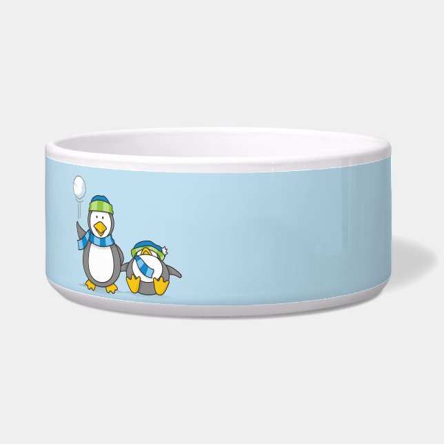Snowballing Penguins Bowl (Left)