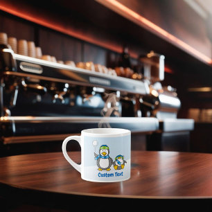 Snowballing penguins espresso cup