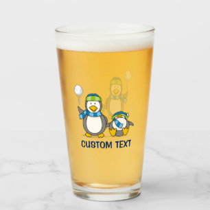 Snowballing penguins glass