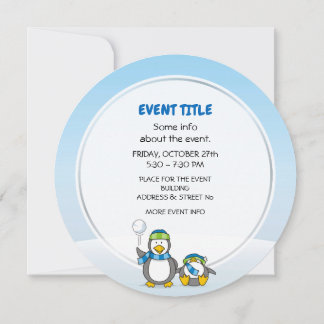 Snowballing penguins invitation