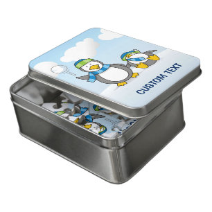 Snowballing penguins jigsaw puzzle