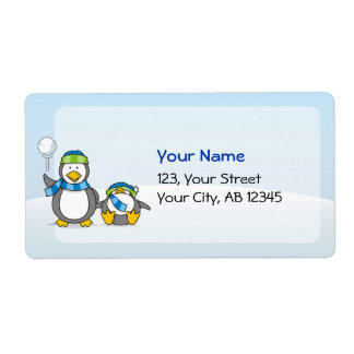 Snowballing penguins label