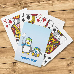 Snowballing penguins poker cards