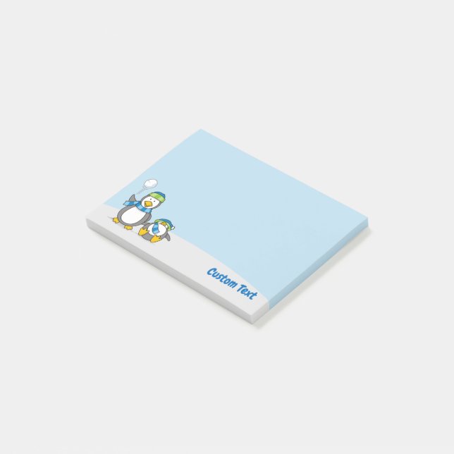Snowballing Penguins Post-it Notes (Angled)