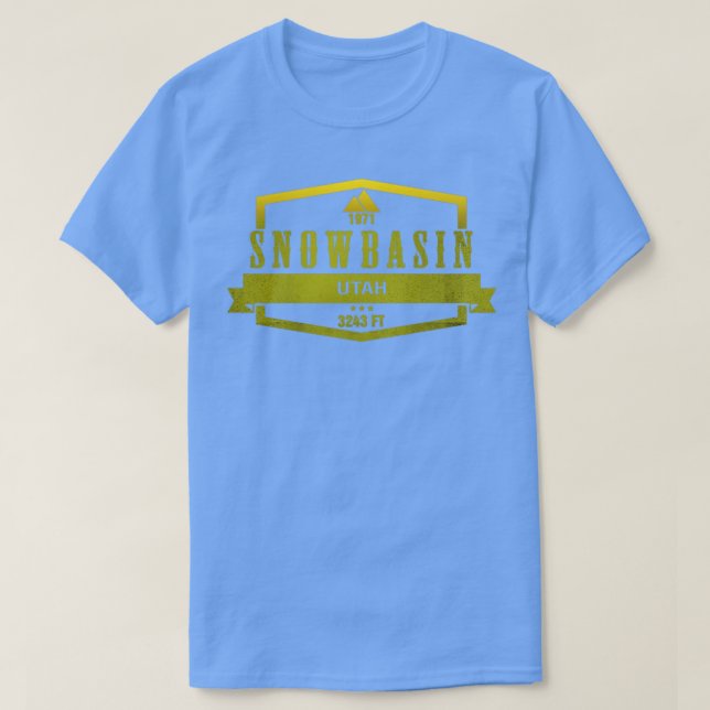 Snowbasin Ski Resort Utah T-Shirt (Design Front)