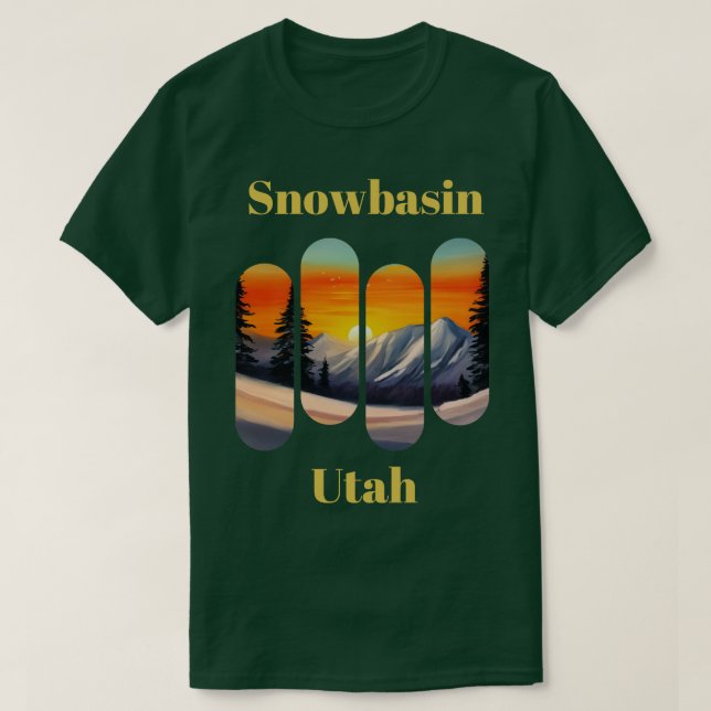 Snowbasin ski Utah 2 T-Shirt (Design Front)