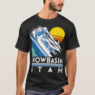 Snowbasin Utah Retro Ski  T-Shirt