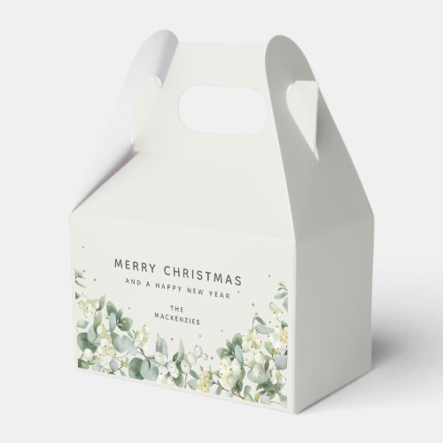Snowberry  Eucalyptus Christmas Holiday Favor Box
