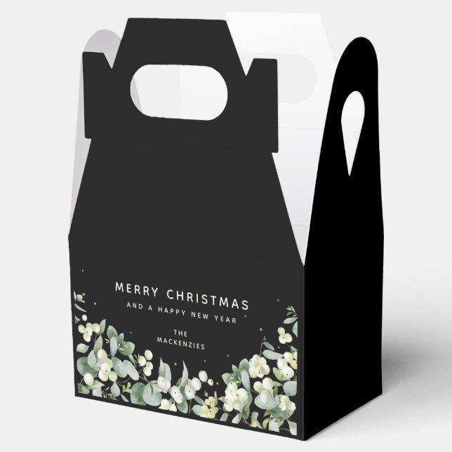 Snowberry + Eucalyptus Christmas Holiday Favor Box (Opened)