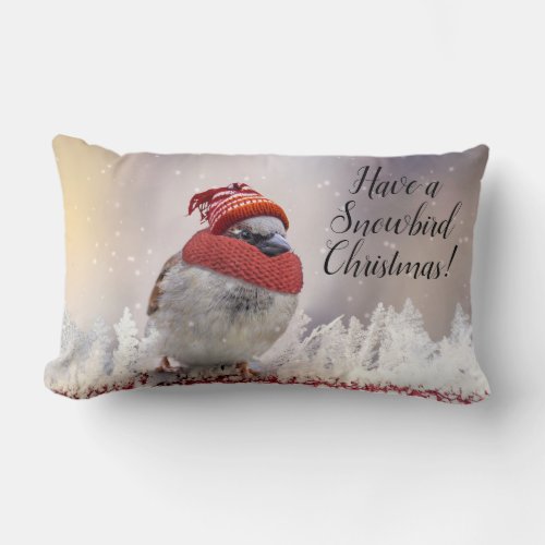 Snowbird Funny  Cute Christmas Pillow