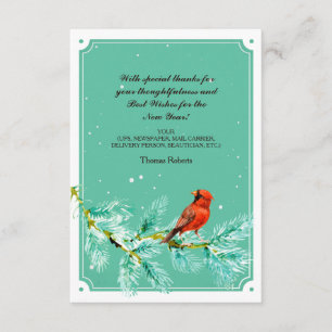 Snowbird Holiday Thank You Card