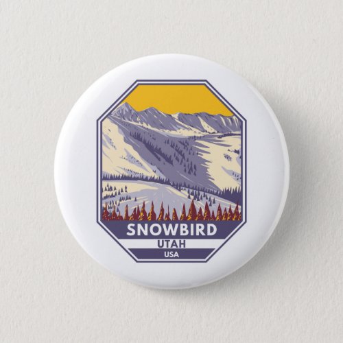 Snowbird Ski Area Winter Utah Button