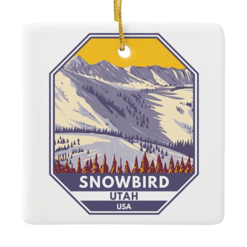 Snowbird Ski Area Winter Utah Ceramic Ornament