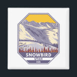 Snowbird Ski Area Winter Utah Magnet<br><div class="desc">Snowbird Winter art design showcasing the winter landscape.</div>