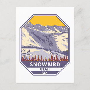 Snowbird Ski Area Winter Utah Postcard