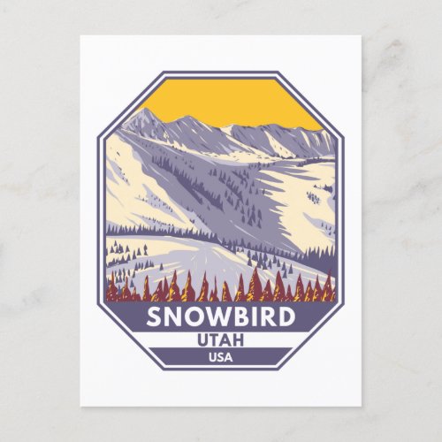 Snowbird Ski Area Winter Utah Postcard