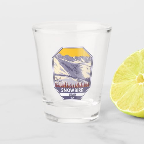 Snowbird Ski Area Winter Utah Shot Glass