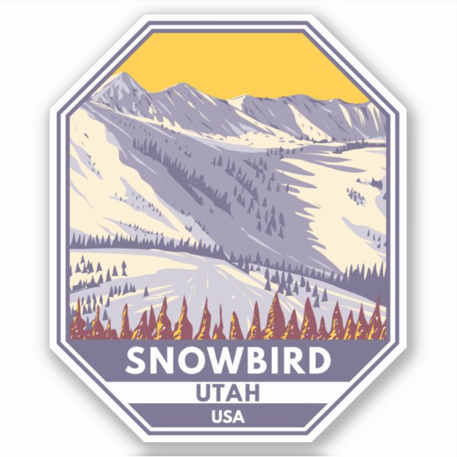 Snowbird Ski Area Winter Utah Sticker (Front)