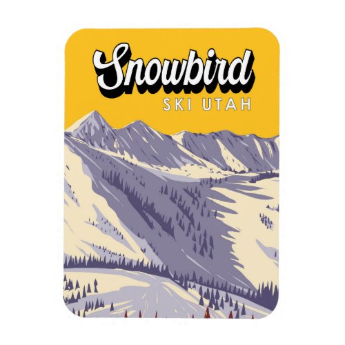 Snowbird Ski Area Winter Utah Vintage Magnet